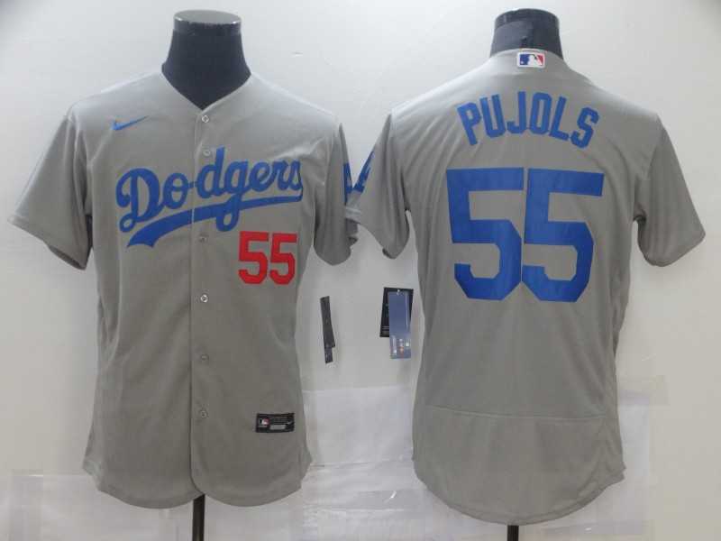 Dodgers 55 Albert Pujols Gray 2020 Nike Flexbase Jersey,We sell and wholesale Dodgers 55 Albert Pujols Gray 2020 Nike Flexbase Jersey on line form chian!